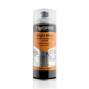 Tygris VariSpray Acrylic-Based Primers and Finishing Bright Silver Paint